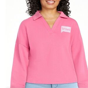 Women's Pink Long Sleeve Top